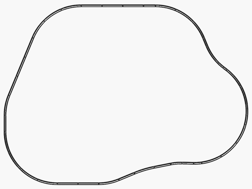 Gleisplan unserer Gartenbahnanlage beim Bahnhof Wittmannsdorf